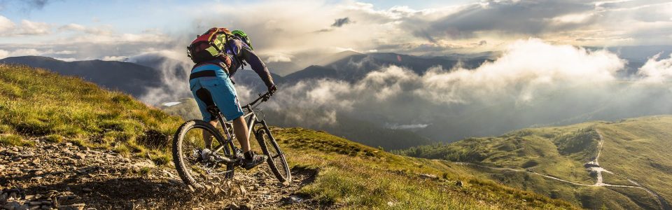 Mountainbiker in den Nockbergen von Bad Kleinkirchheim